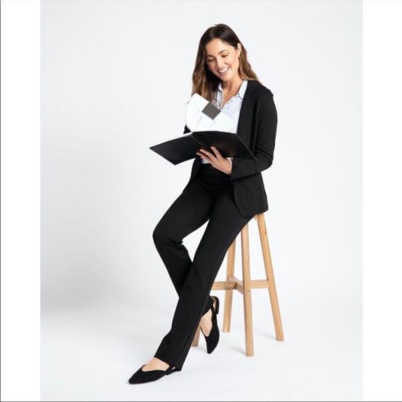 Betabrand Straight Leg Classic Dress Yoga Pants - Picture 3 of 11